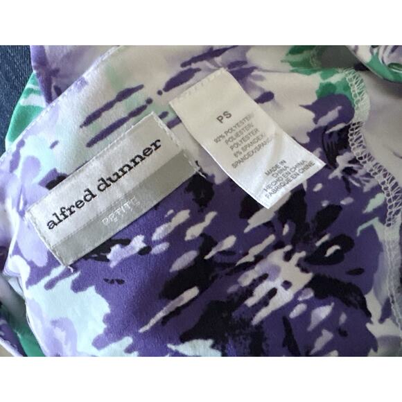 ALFRED DUNNER Womens Petite Size PS Embellished Split Neck 3/4 Sleeve Shirt Top - Picture 6 of 6